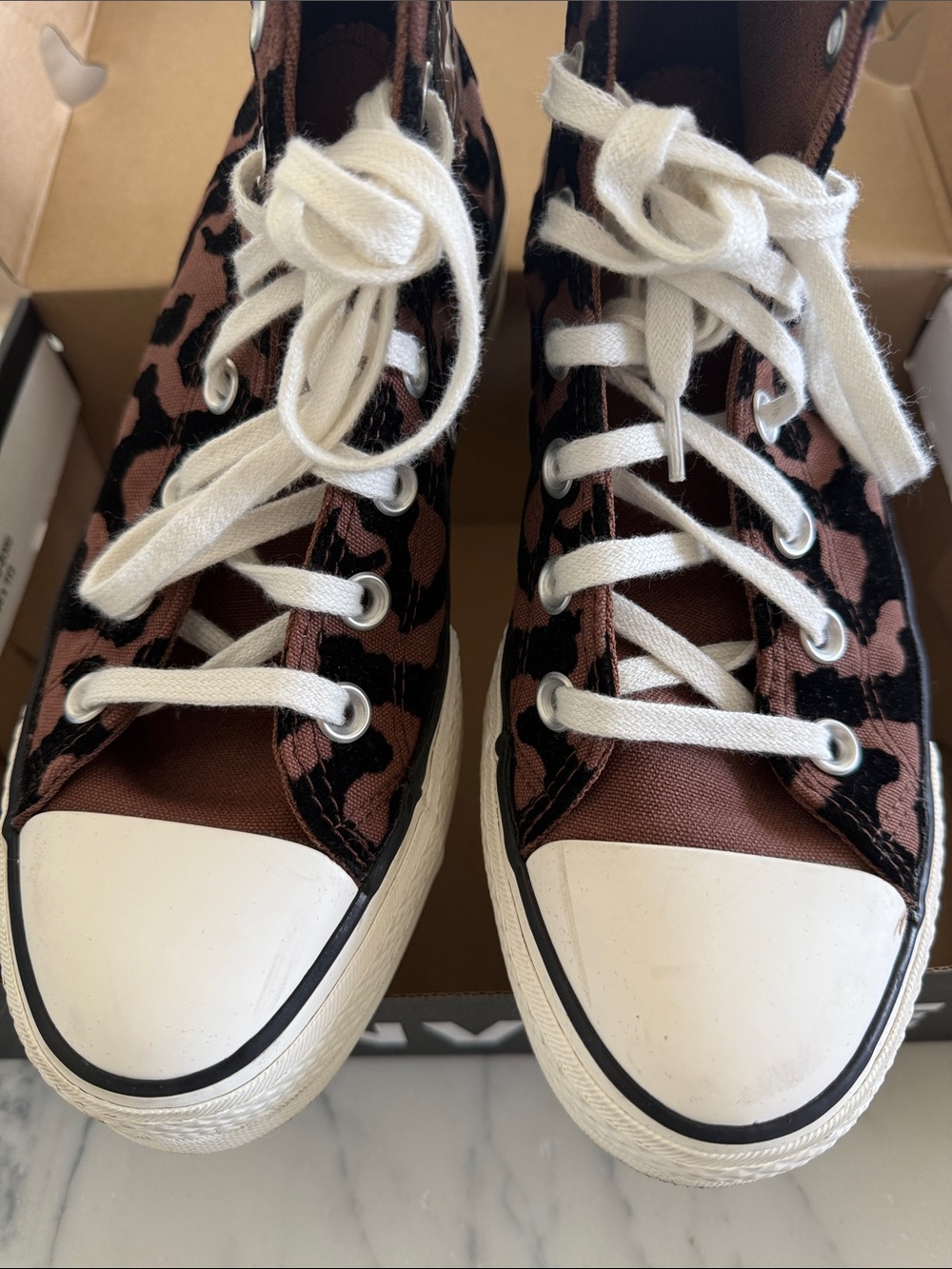 Original Converse Chuck Taylor All Star Lift Platform in leopard remix - Picture 3 of 7